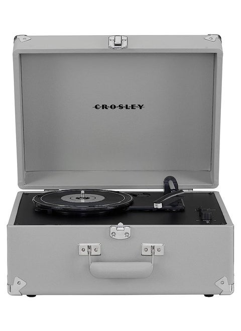 Crosley CR6253B-GY Anthology Vintage 3-Speed Bluetooth in/Out Suitcase Turntable Gray