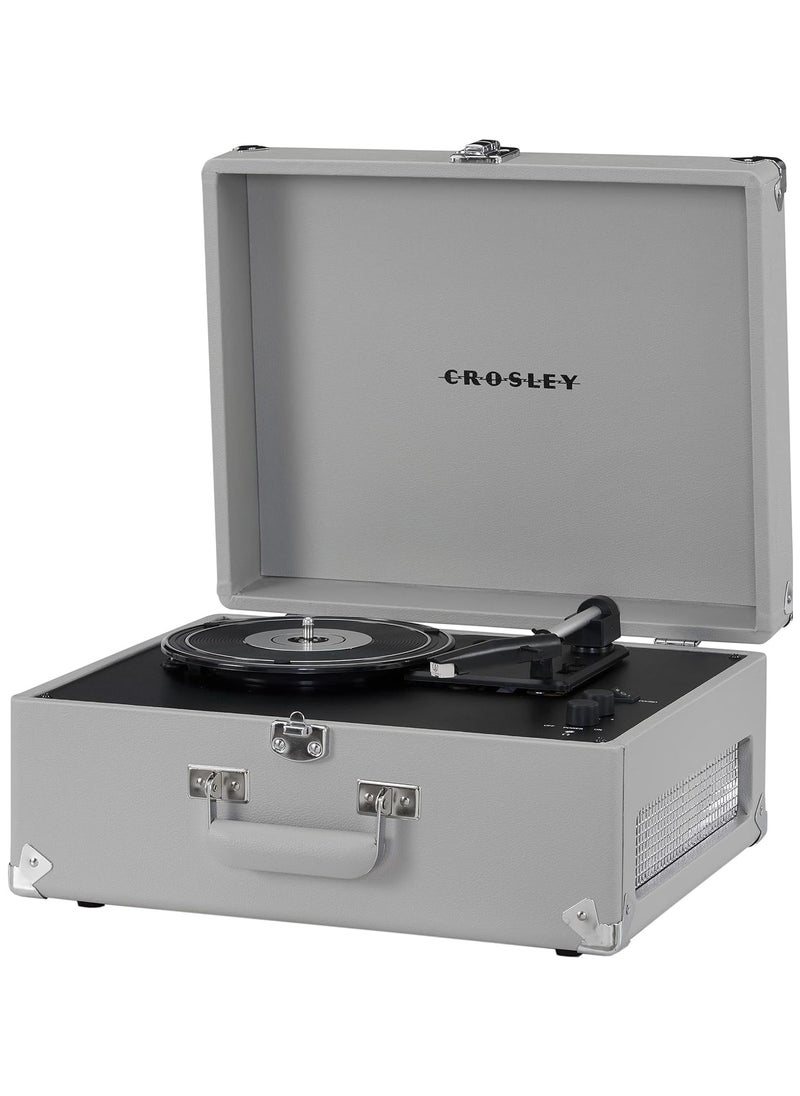 Crosley Crosley CR6253B-GY Anthology Vintage 3-Speed Bluetooth in/Out Suitcase Turntable Gray  - Image 5