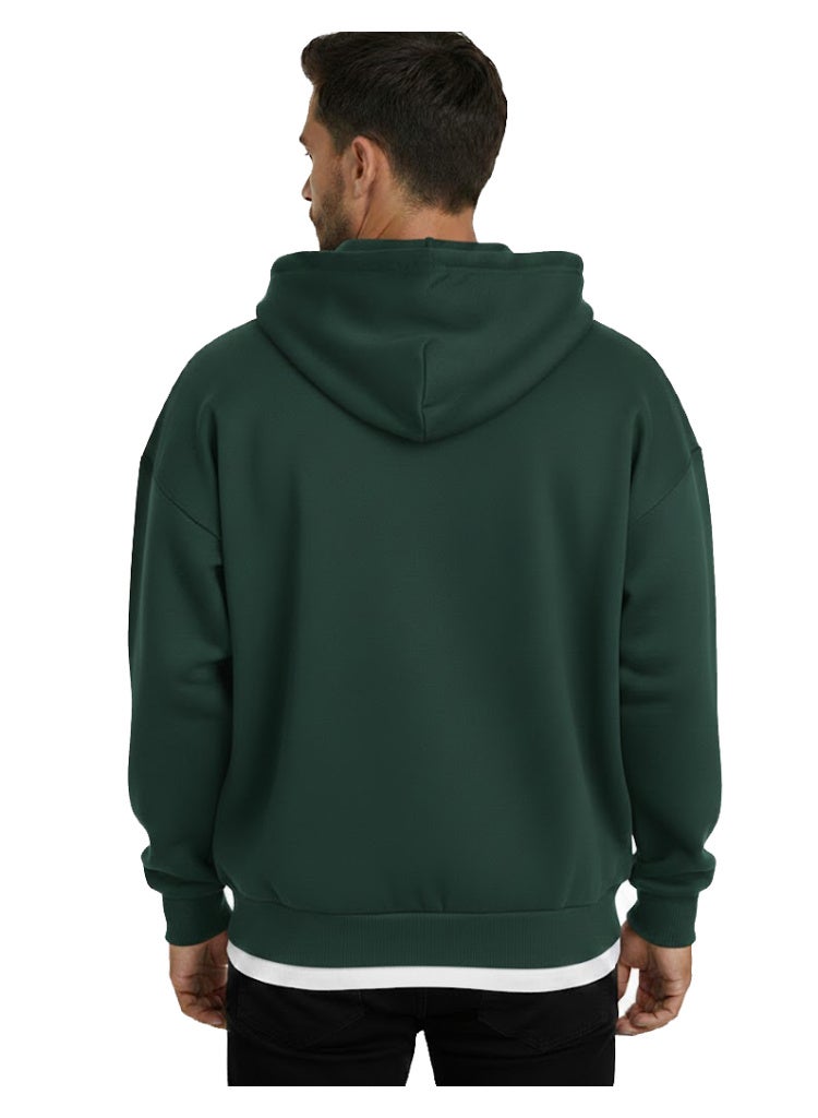 Zipper Hooded Sweatshirt Jacket - Image 2
