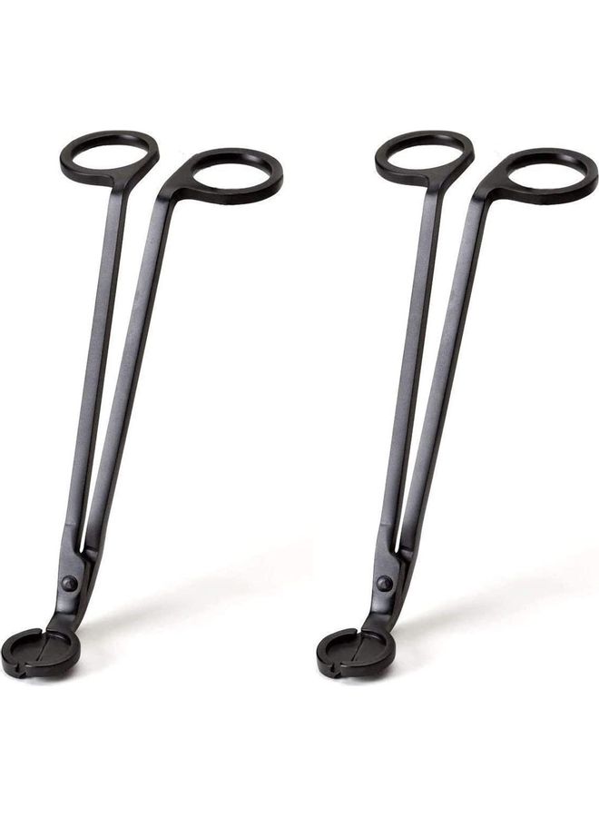 NIBEMINENT 2-Piece Wick Trimmer Candle Cutter Black - Image 1