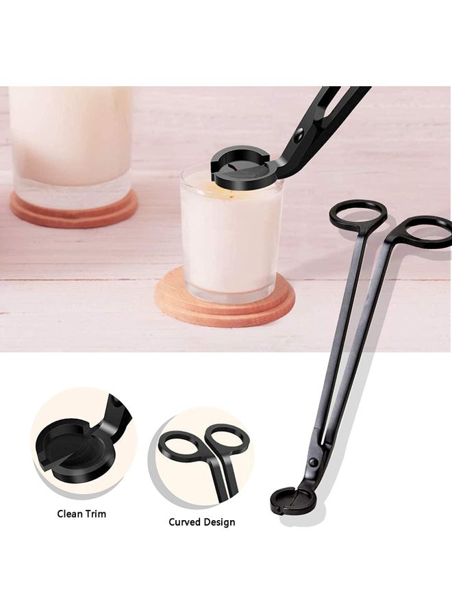 NIBEMINENT 2-Piece Wick Trimmer Candle Cutter Black - Image 2