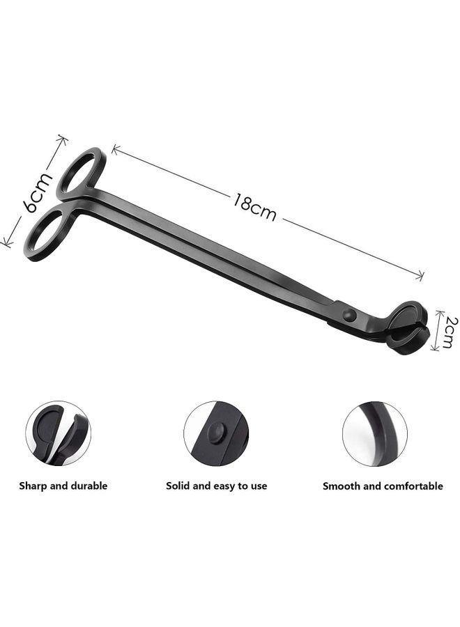 NIBEMINENT 2-Piece Wick Trimmer Candle Cutter Black - Image 3