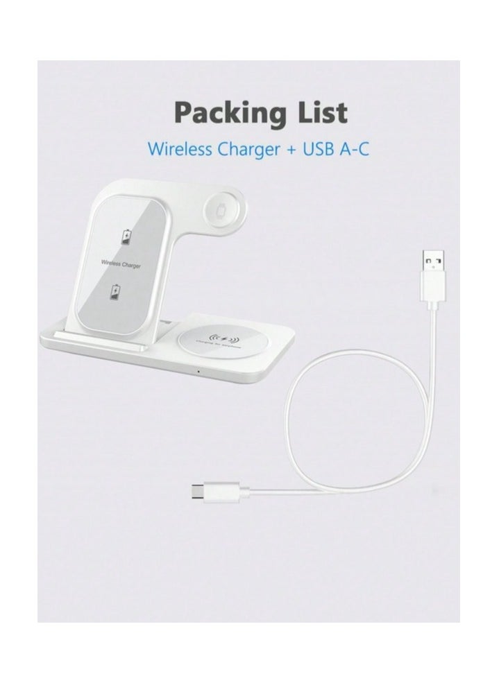APEX CE SPECIALISTS LIMITED - Wireless Charging Station,3 in 1 Wireless Charging Stand Made for Watch Ultra 9 8 7 6 SE 5 4 3,Fast Wireless Charger Made for i Phone 15/Plus/Pro Max/14/13/12/11/X - Image 1