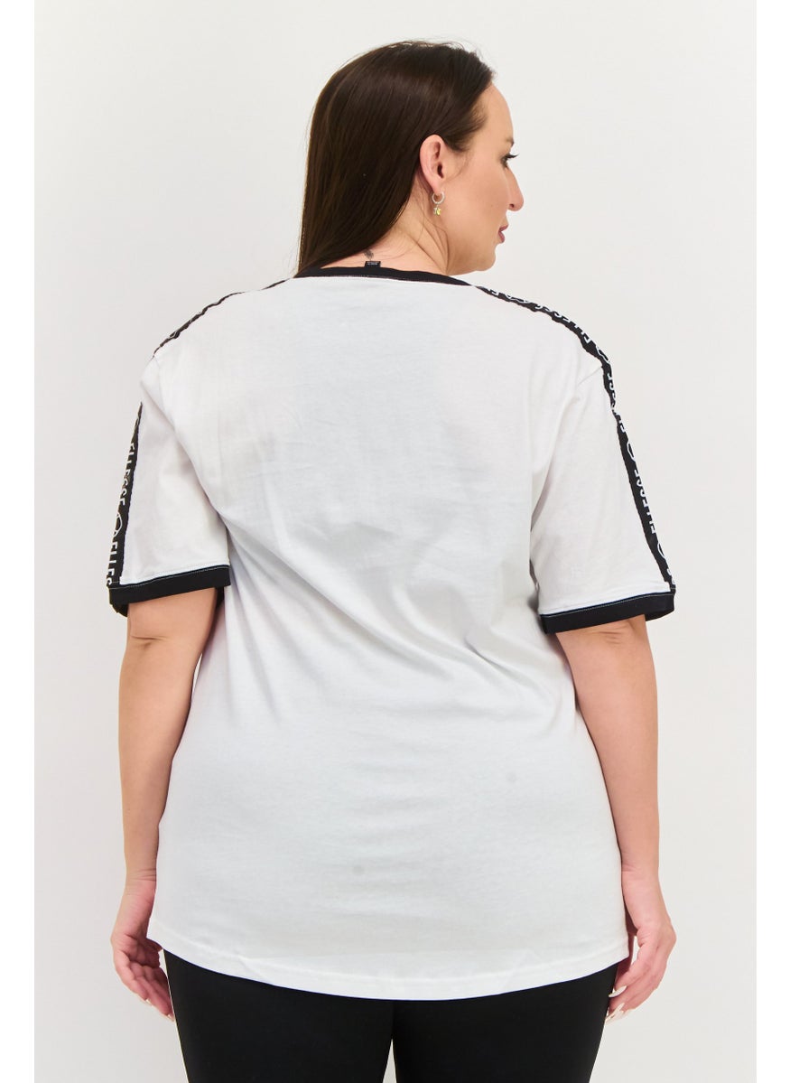 Ellesse Women Sportswear Fit Short Sleeves Outdoor T-shirt, White  - Image 2