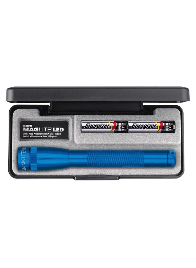 Maglite Mini Led 2 Cell Aa Flashlight With Holster Blue - Image 1