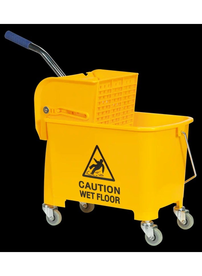 DubaiGallery Commercial Floor Hygiene Solution Janitorial Cleaning Cart Squeeze Water Bucket Wringer Mop Trolley - Image 3