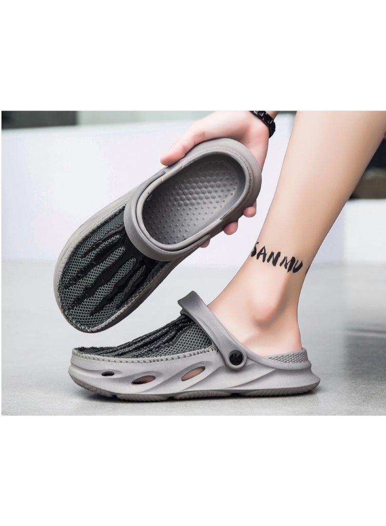 NIBEMINENT Men Sandals Summer Shoes Male  Mesh Slippers Slip-On  Soft Bottom Breathable Non-Slip Shoes - Image 5