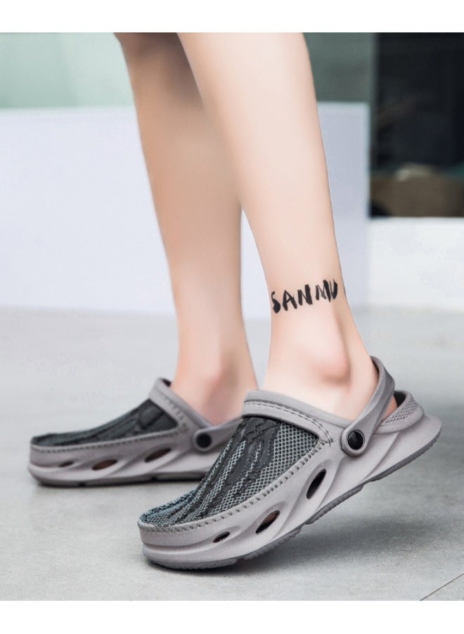 NIBEMINENT Men Sandals Summer Shoes Male  Mesh Slippers Slip-On  Soft Bottom Breathable Non-Slip Shoes - Image 4