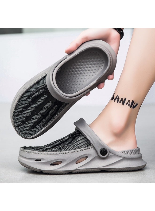 NIBEMINENT Men Sandals Summer Shoes Male  Mesh Slippers Slip-On  Soft Bottom Breathable Non-Slip Shoes - Image 2