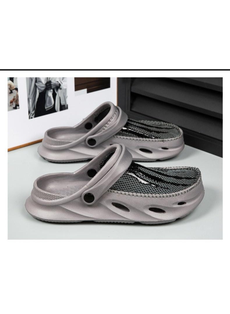 NIBEMINENT Men Sandals Summer Shoes Male  Mesh Slippers Slip-On  Soft Bottom Breathable Non-Slip Shoes - Image 3