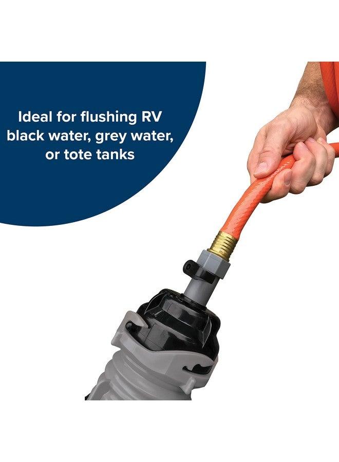Camco Rhino 25Ft Clean-Out Camper & RV Black Water Hose - Features a Heavy-Duty PVC Design & Bright Orange Color - Clean-Out Camper Black Water, Grey Water or Tote Tanks - 5/8” Inside Diameter (22990)