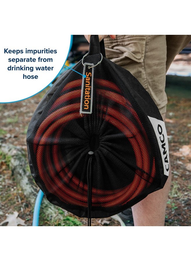 Camco Rhino 25Ft Clean-Out Camper & RV Black Water Hose - Features a Heavy-Duty PVC Design & Bright Orange Color - Clean-Out Camper Black Water, Grey Water or Tote Tanks - 5/8” Inside Diameter (22990)