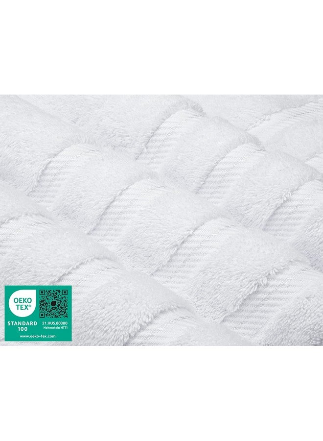 American Soft Linen American Soft Linen Luxury 4 Piece Bath Towel Set, 600 GSM 100% Cotton Turkish Bath Towels for Bathroom, 27x54 in Extra Large Bathroom Shower Towels, White  - Image 3