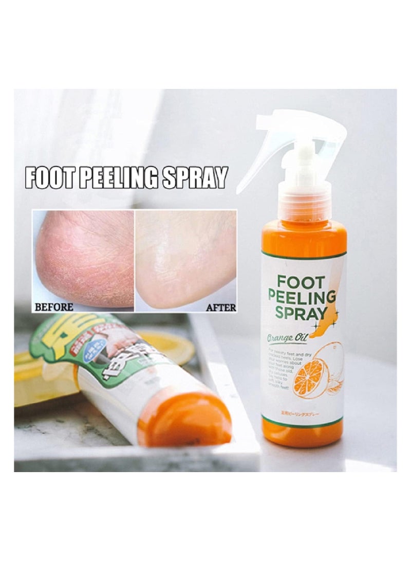 BLOOMING TIME Foot Peeling Spray Natural Orange Essence, Pedicure Hands Dead Skin, Exfoliating Foot Moisturizing Hydrating Nourish Peel off Spray, Quickly Remove Dead Skin and Calluses on Feet - Image 2