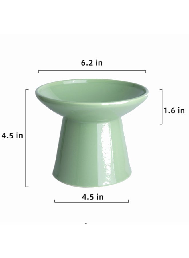 Raised Sloped Ceramic Cat Feeding Bowl, Cervical Protection Elevated Pet Food Water Bowl Easy to  Clean - Image 2