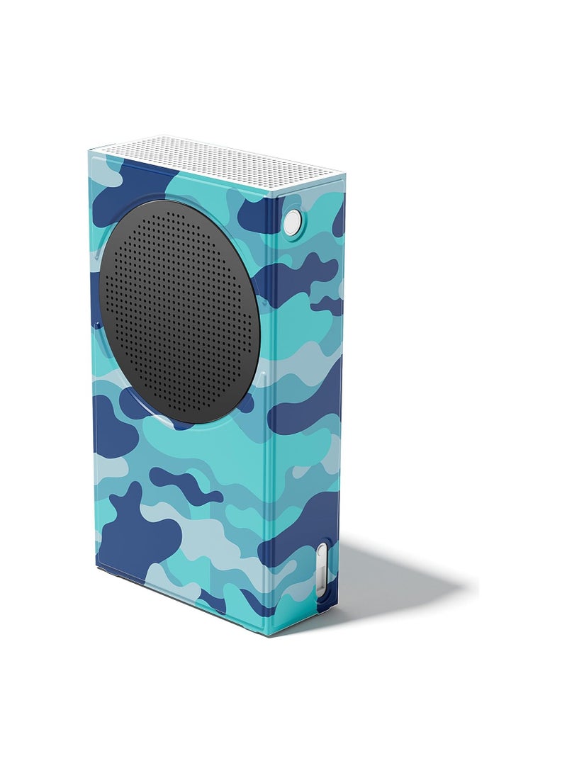 AOLION Wraps for Xbox Series S Console, Mytrix Custom X-Box Series S Cover Skin, Magnetic Protective Case for Easy Installation,Full Protection -Blue Camo