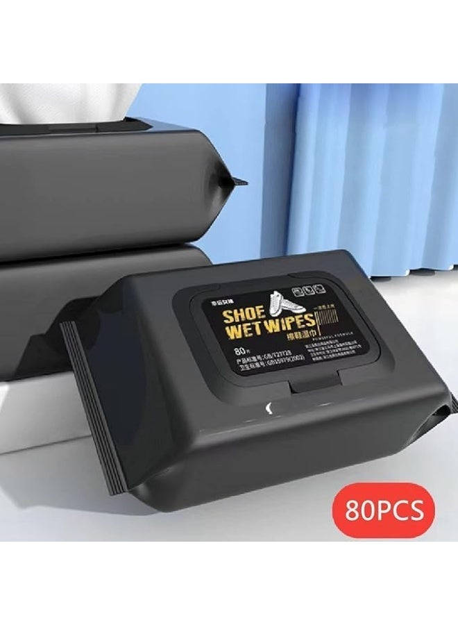 مناديل مبللة لتنظيف الاحذية عبوة واحدة - ٨٠ منديل ، وايبس لتنظيف الاحذية الرياضية، منظف لازالة البقع من الكوتش- 227 - Image 3