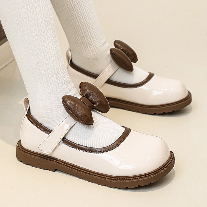 Girl'S Leather Shoes Little Princess Black Student Shoes Little Girl'S British Style Soft Sole Children'S Shoes - Image 1