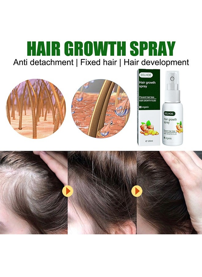 EELHOE - Ginger Hair growth spray, Rapid Growth Hair Treatment 7 Day Hair Growth Serum Essence Oil Regrow, Ginger Essential Oil Stop Hair Loss Hair, Thinning Treatment Hair Growth Oil for Women & Men(20ML) - Image 1