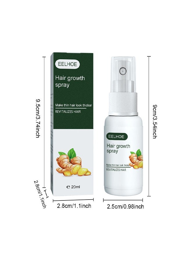 EELHOE - Ginger Hair growth spray, Rapid Growth Hair Treatment 7 Day Hair Growth Serum Essence Oil Regrow, Ginger Essential Oil Stop Hair Loss Hair, Thinning Treatment Hair Growth Oil for Women & Men(20ML) - Image 1