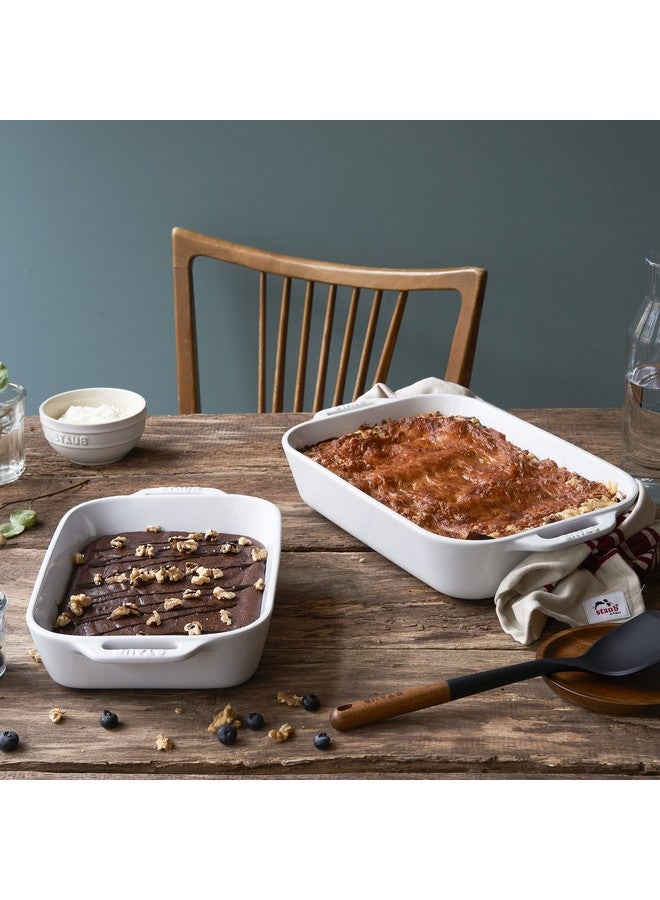 STAUB Ceramics Rectangular Baking Dish Set, 2 pc, White - Image 2