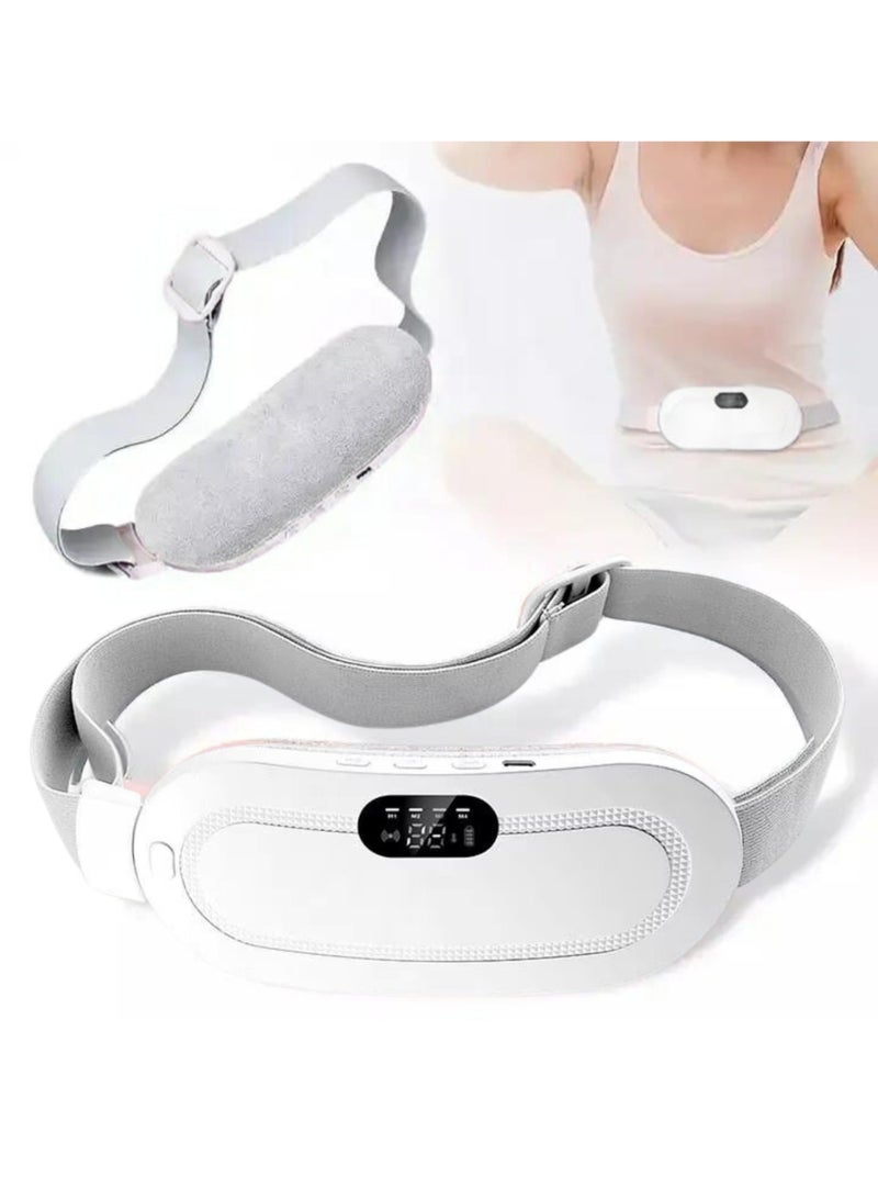 Prime by javaudan Electric Menstrual Heating Pad for Cramps, Wearable Heat Pad, 3 Temperature and 4 Massage Modes, Rechargeable USB Period Heat Pad for Back Pain, Stomach, Legs  - Image 1