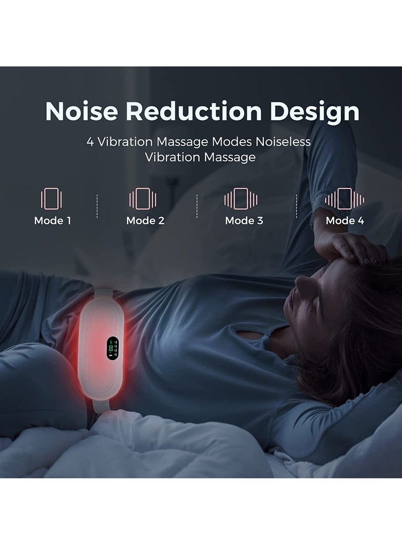 Prime by javaudan Electric Menstrual Heating Pad for Cramps, Wearable Heat Pad, 3 Temperature and 4 Massage Modes, Rechargeable USB Period Heat Pad for Back Pain, Stomach, Legs  - Image 4