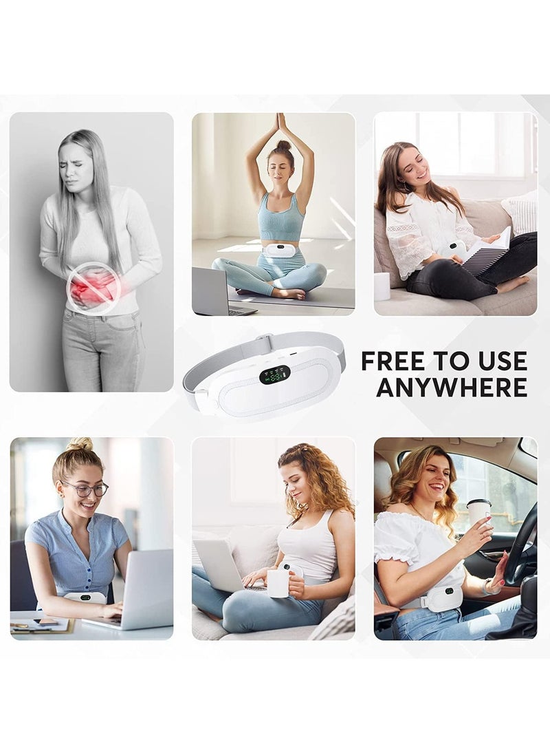Prime by javaudan Electric Menstrual Heating Pad for Cramps, Wearable Heat Pad, 3 Temperature and 4 Massage Modes, Rechargeable USB Period Heat Pad for Back Pain, Stomach, Legs  - Image 3