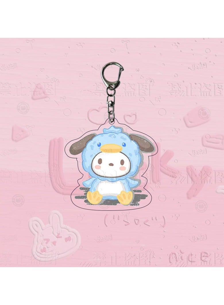 Generic Anime Peripheral Cross Dressing Sanrio Acrylic Key Chain 