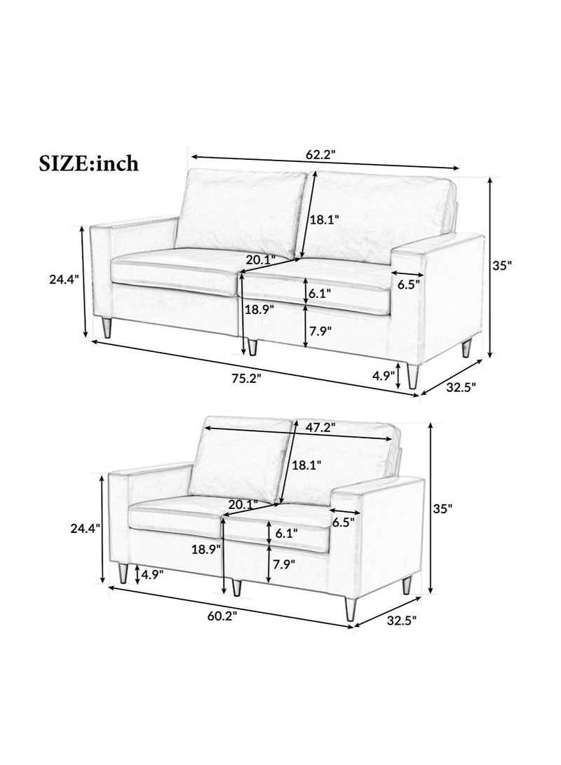 Karnak Berlin 3 Seater Sofa – Orange - Image 5