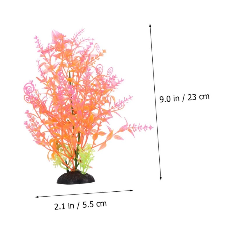 2 Realistic Plastic Artificial Aquatic Plants Fish Tank Decoration Aquarium Supplies - Image 3