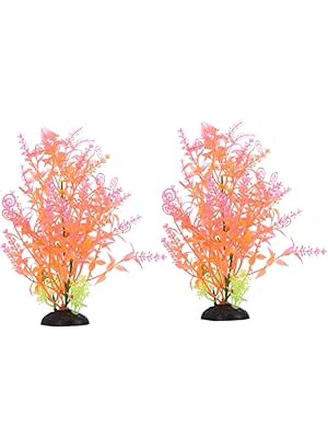 2 Realistic Plastic Artificial Aquatic Plants Fish Tank Decoration Aquarium Supplies - Image 1