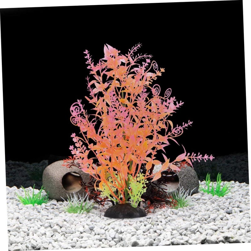 2 Realistic Plastic Artificial Aquatic Plants Fish Tank Decoration Aquarium Supplies - Image 5