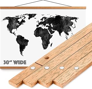 Travelization Magnetic Poster Hanger Frame 30" - Premium Quality Wood, Extra Strong Magnets, Quick & Easy Setup, Full - Image 1