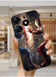Protective Shockproof Case Cover For TECNO Spark Go 2024 Iron Man robot fighting Drawing