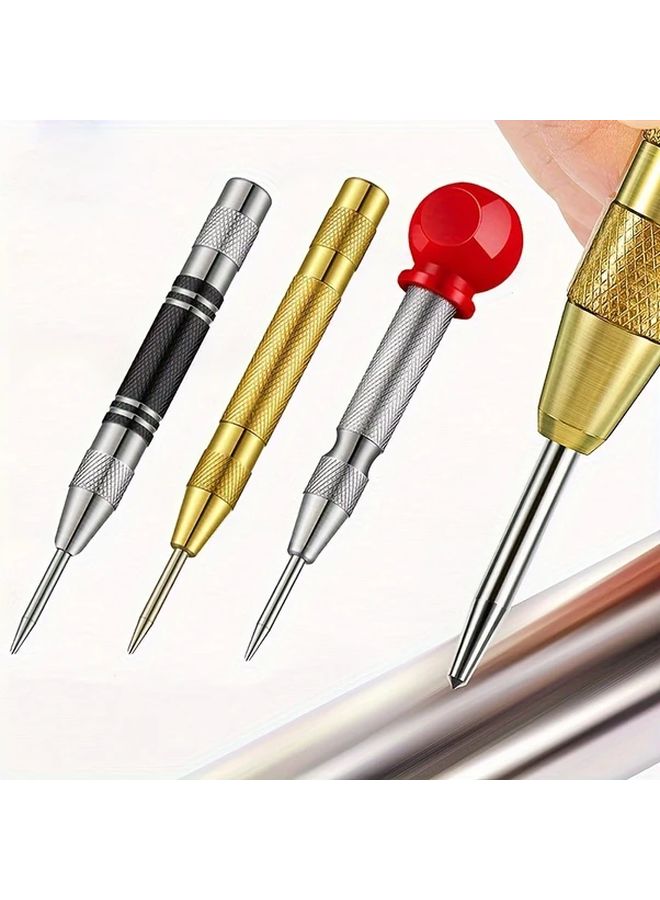 3pcs Automatic Center Punch Adjustable Spring Loaded Metal Drill Tool - Image 4