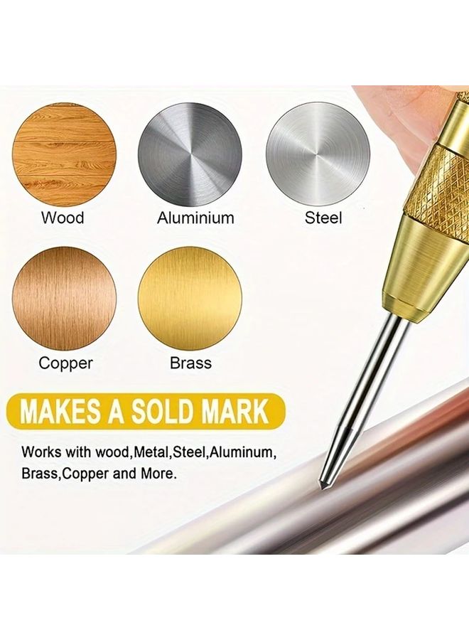 3pcs Automatic Center Punch Adjustable Spring Loaded Metal Drill Tool - Image 5