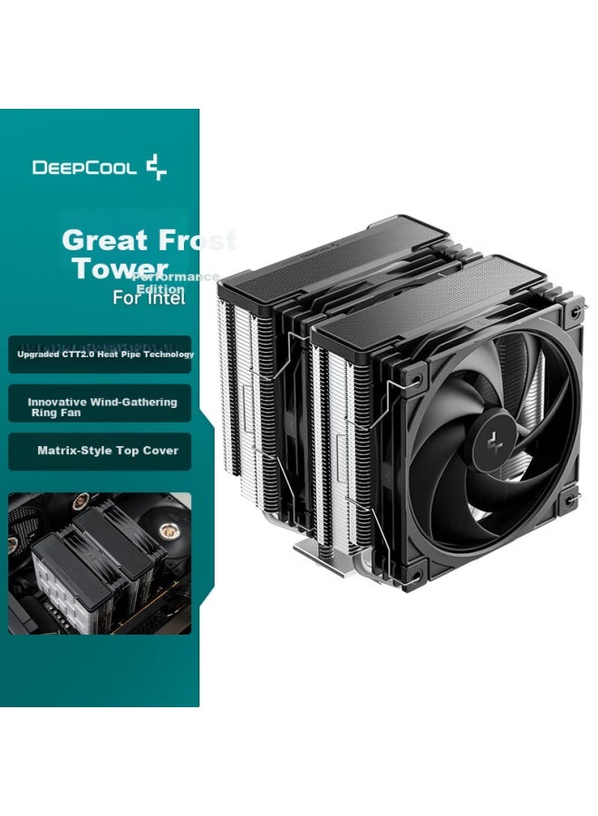 Deepcool Big Frost Tower Performance Edition For Intel Air Cooler / Upgraded Tower / Innovative Air Guide Ring Fan / Precision Nickel-plated Copper Base / Intel Platform Exclusive - Image 1