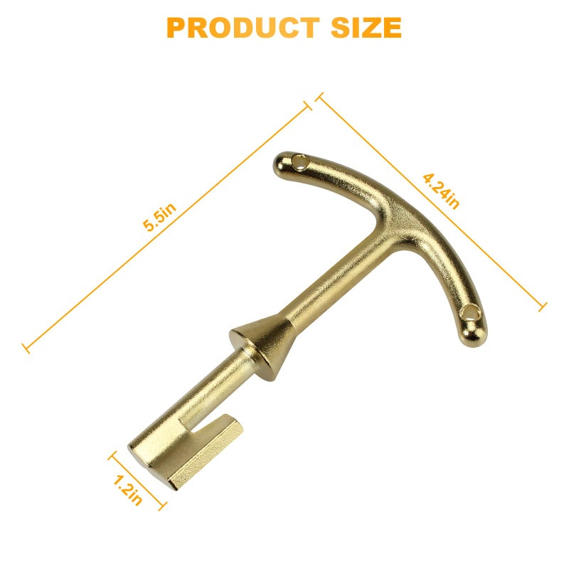 Vidabte Water Meter Box Key Water Meter Cover/Lid Opening Tool  M07001 Water Meter Box Cover Key Valve Box Key Plumbing Meter Box Key - 5.5-Inch Length - Image 3