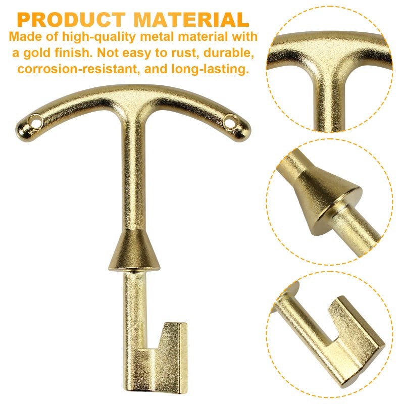 Vidabte Water Meter Box Key Water Meter Cover/Lid Opening Tool  M07001 Water Meter Box Cover Key Valve Box Key Plumbing Meter Box Key - 5.5-Inch Length - Image 4