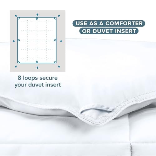 Bare Home Duvet Insert Comforter - Queen Size - Goose Down Alternative - Ultra-Soft - Premium 1800 Series - All Season Warmth - Bedding Comforter (Queen, White) - Image 5