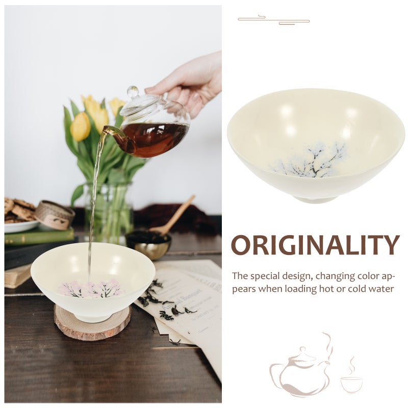 Flower Ceramics Tea Cups Color Changing Tableware Allochroic Teacup Entertaining Tea Cup - Image 1