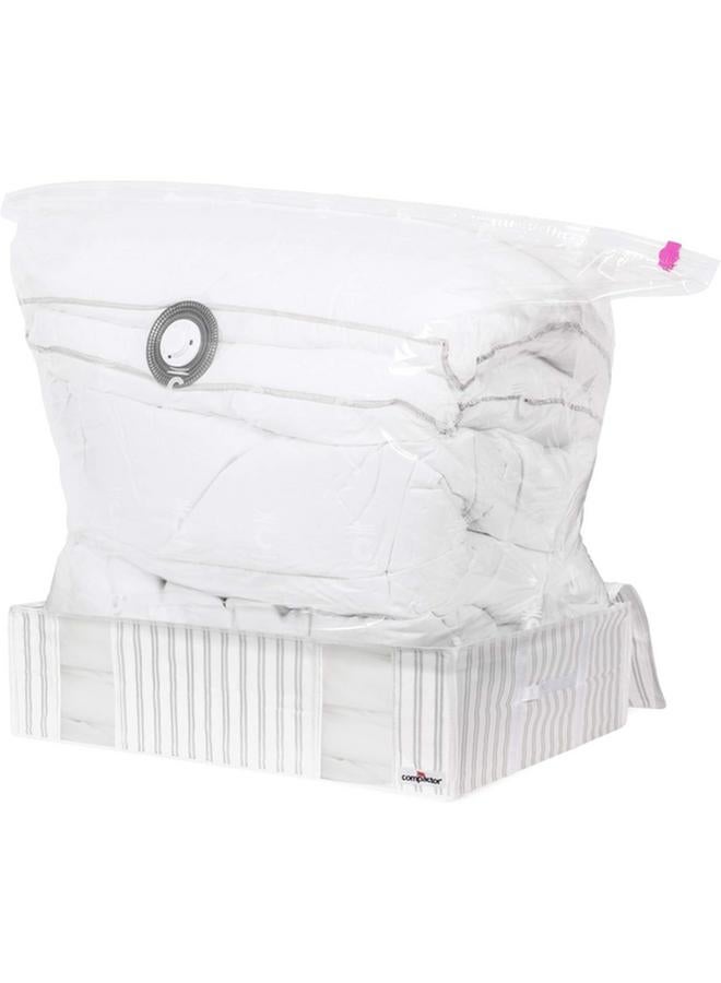 COMPACTOR SpSaving Semi Rigid Zipper Closure Vacuum Storage Box Grey and White 145 Liter  - Image 2