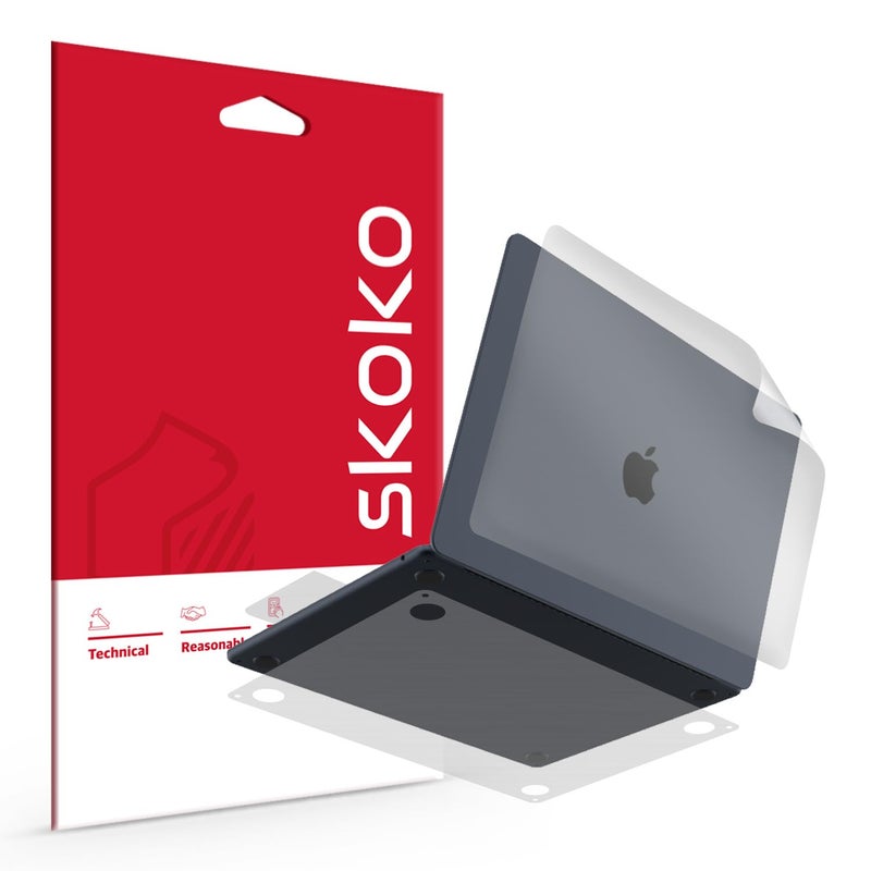 skoko Invisible Matte Full Body Skin for MacBook Air 13 inch M5 M4 M3 M2 2026-2022, Premium TPU Anti Scratch Protective Film - Image 1