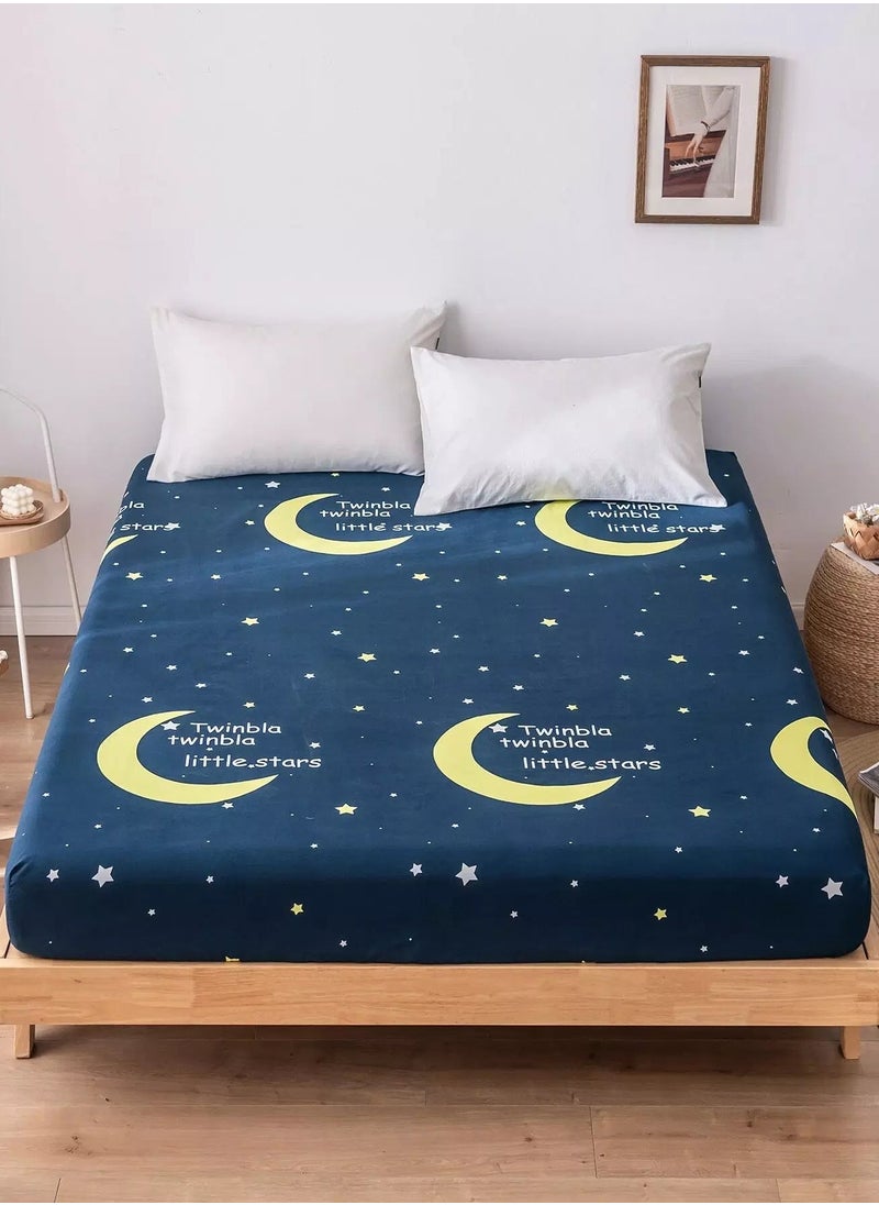 Generic Moon Print Fitted Sheet  - Image 1