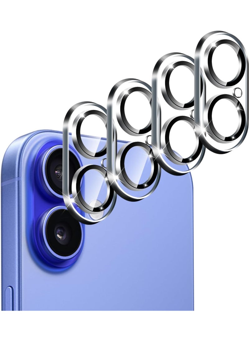 Rock Pow 4-Pack Camera Lens Protector for iPhone17 Screen Protector Tempered Glass [Case Friendly 17 Feet] [New Version 17 Feet], Scratch Resistant, Clear+Black Circle - Image 1