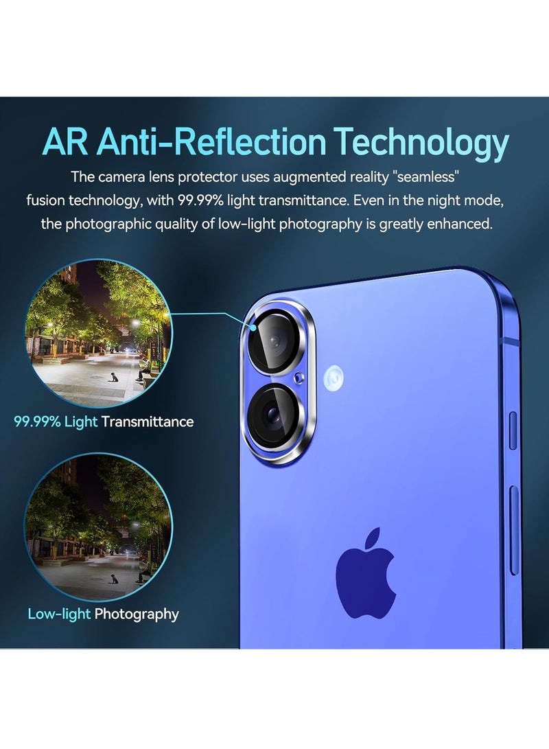 Rock Pow 4-Pack Camera Lens Protector for iPhone17 Screen Protector Tempered Glass [Case Friendly 17 Feet] [New Version 17 Feet], Scratch Resistant, Clear+Black Circle - Image 3