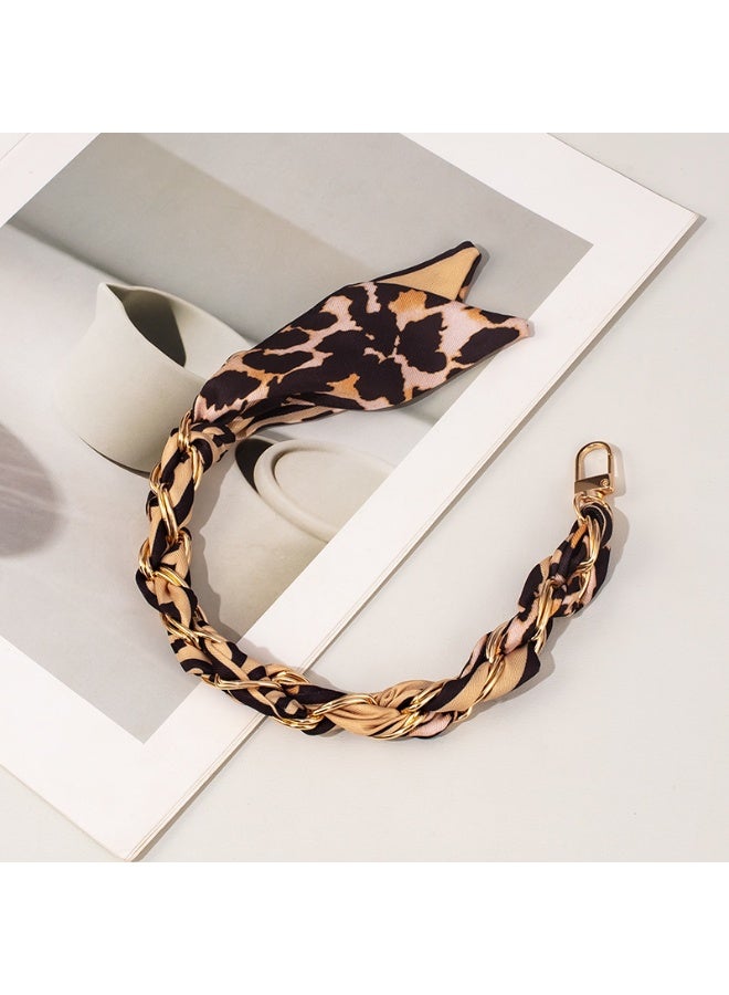 NIBEMINENT Beaded Phone Lanyard, Anti Lost Removable Wrist Strap, Scarf With A Cord Bracelet Pendant, Phone Keychain Lanyard, White