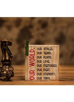 Kavi The Poetry-Art Project Kavi Clip Photo Holders Small Table Frame for Valentine EcoFriendly Gift Reclaimed Wood Perfect for Workstation Bedside Table 35in x 35in x 1in  - Image 4