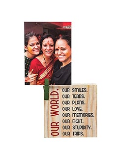 Kavi The Poetry-Art Project Kavi Clip Photo Holders Small Table Frame for Valentine EcoFriendly Gift Reclaimed Wood Perfect for Workstation Bedside Table 35in x 35in x 1in  - Image 1